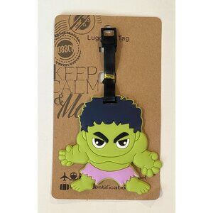 THE INCREDIBLE HULK Large LUGGAGE TAG Travel Bag SUITCASE ID Silicone PVC NEW